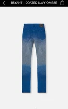RTA Men’s Jeans Bryant Coated Navy Ombre Size 31 New With Tags