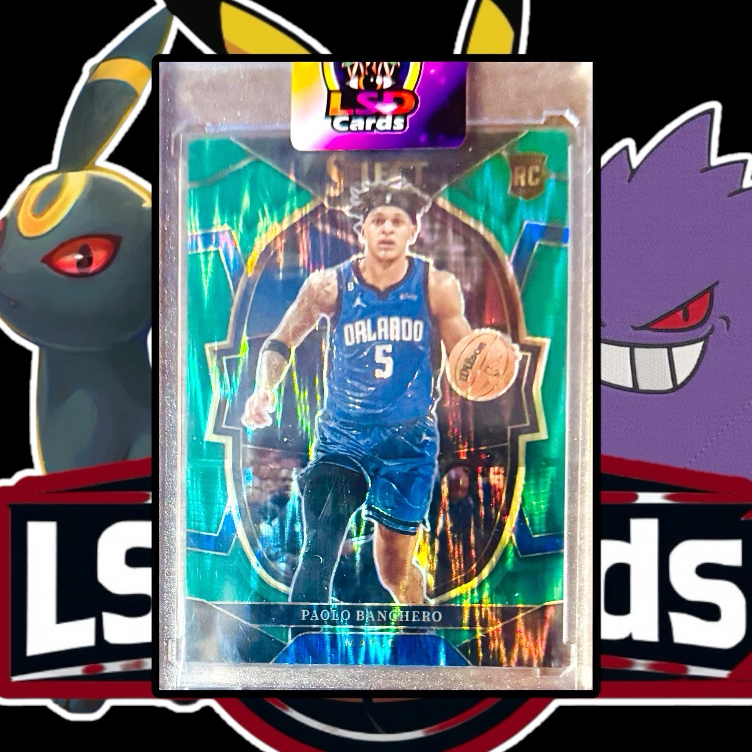 2022-23 Panini Select Paolo Banchero Concourse RC Green Shock Prizm #72 Magic