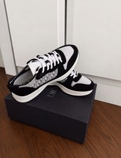 Dior Herren Low Top Sneaker Monogramm Schwarz/Weiß/Grau Schnürung EU 42