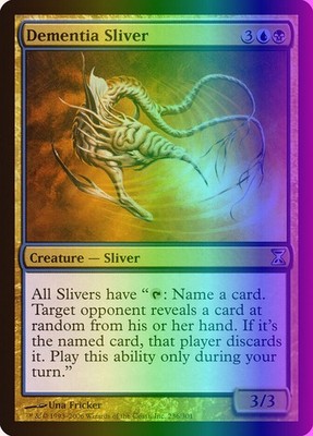 MTG Magic the Gathering Dementia Sliver (236/301) Time Spiral LP FOIL