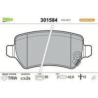 Valeo 301584 Bremsbelagsatz FüR Opel KIA Bremse BremsbeläGe