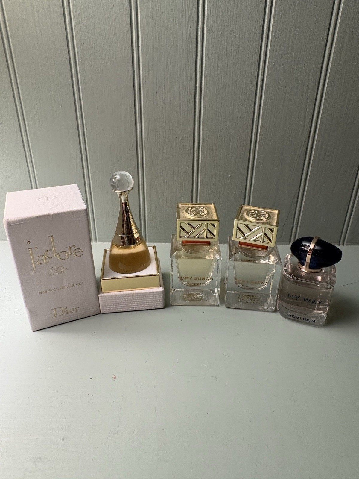 Dior J'adore, Tory Burch Absolu, Armani My Way Perfume Miniatures Lot of 4