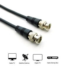 6FT BNC RG6 Coaxial Cable, Black, BNC Male, UL rated 6 foot 10X4-02106