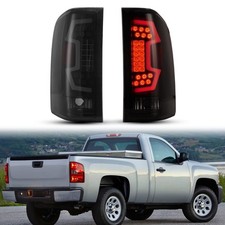 Tail Lights for Silverado 1500 2500HD 3500HD 2008-2014 LED Black Smoke Lens