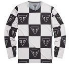 MTLS24139 GENUINE TRIUMPH BLACK & WHITE ASHTON L/S ENDURO JERSEY SIZE LARGE