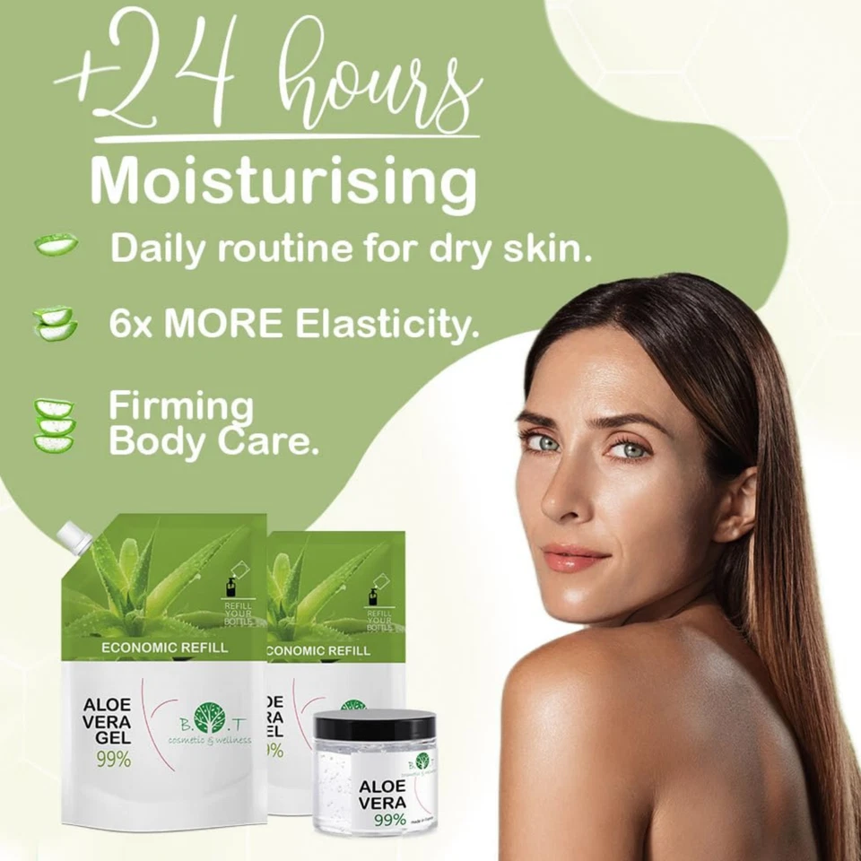 100% Pure Aloe Vera Gel from Spain | Moisturizing for face and - Bild 2 von 4