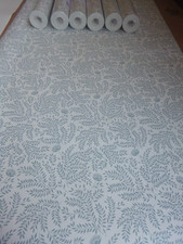 Job Lot - 6 x FULL ROLLS - French Wallpaper - Shabby Chic - Mini Leaf Teal  0301