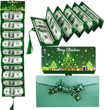 Christmas Cash Gift Envelopes with 10 Slots for Men, Women, and Kids