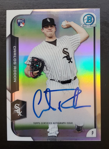 Carlos Rodon [Refractor] #CR 2015 Bowman Chrome Autograph Rookies card