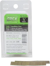 Grex 23-Gauge Headless Pins, 5/8 in., 2,500 Ct