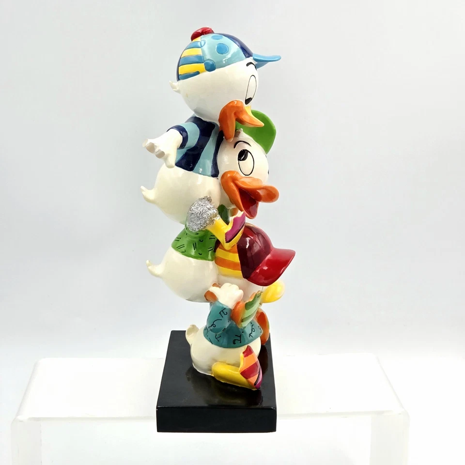 Romero Britto Disney 2015 Huey Dewey and Louie Diamond Dust Figurine Statue - Image 3 of 4