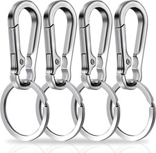 Heavy Duty Carabiner Keychain, Zinc Alloy Key Chain with Keyring Quick Release C