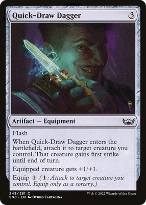 Quick-Draw Dagger (FOIL) x1 - MTG Streets of New Capenna SNC #243