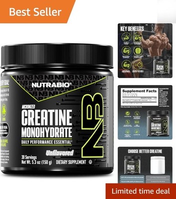 Pure Micronized Powder Supplement, Unflavored, 150 g - Supports Bulk Muscle E...