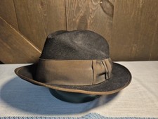 Vintage Royal Stetson Chocolate Brown Felt Fedora Hat Size 7