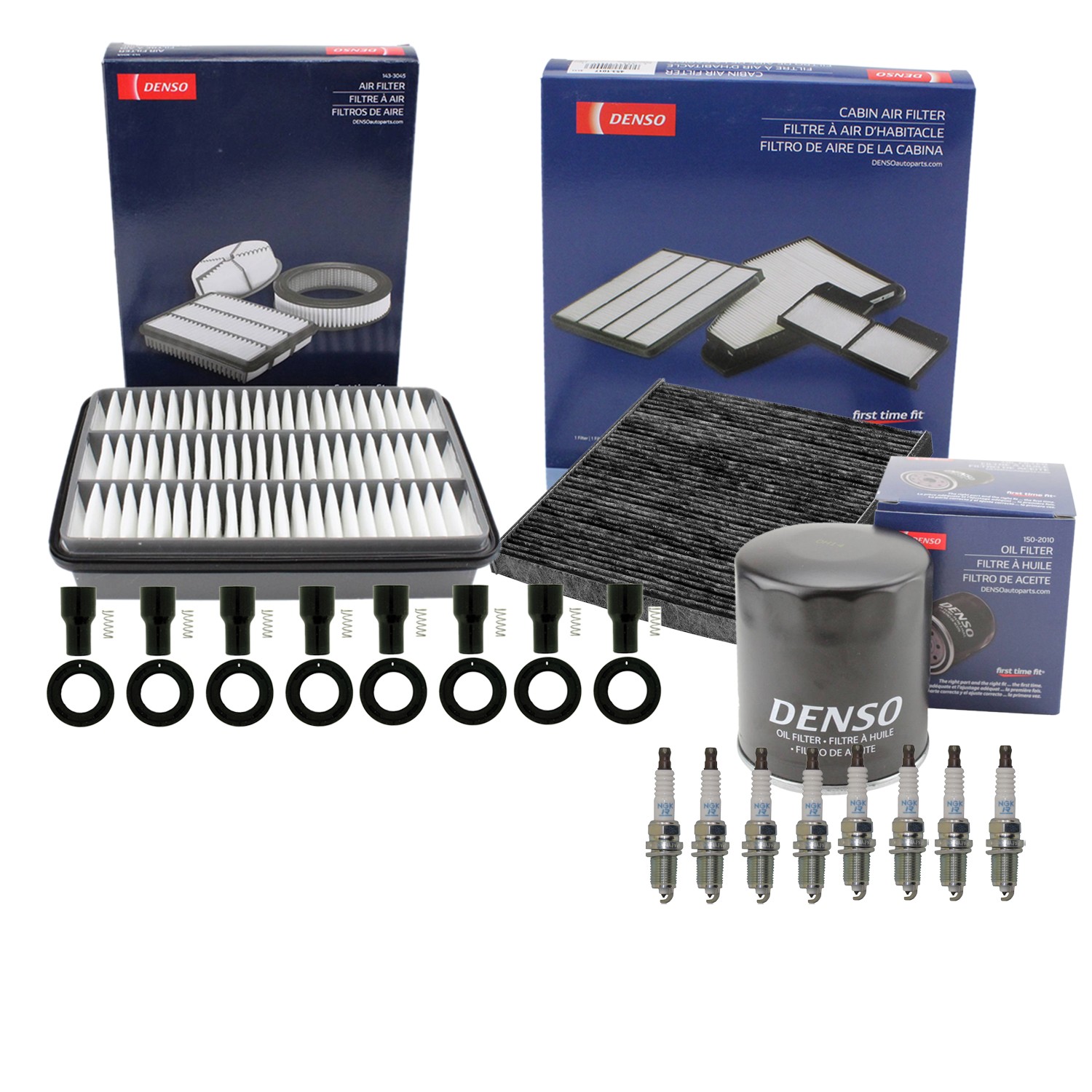 Denso Tune Up Kit NGK 8 Spark Plugs  Boots Kit for Lexus GX470 Base 4.7 V8 Auto