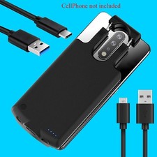 6800mAh Battery Cover Charger Case USB Cables f Samsung Galaxy S22 5G SM-S901U