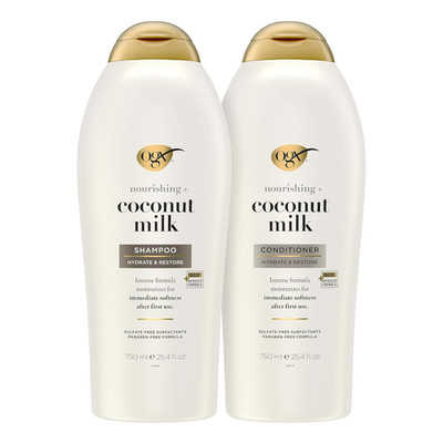 OGX Shampoo and Conditioner Set, Nourishing + Coconut Milk, Shampoo and Conditio