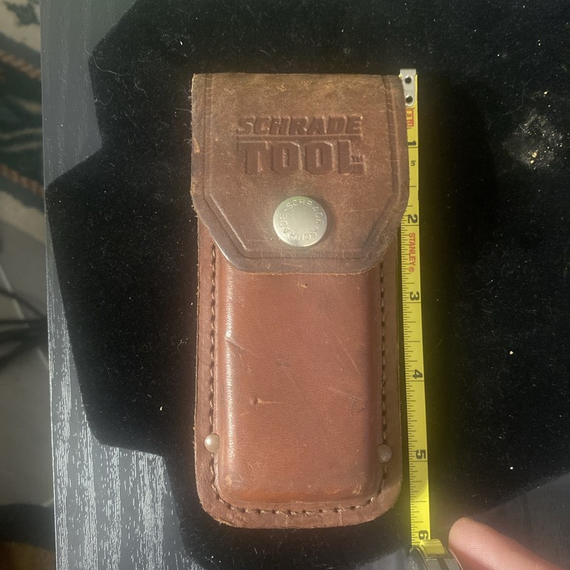 New Schrade Tool Brown Leather Sheath (No Knife)