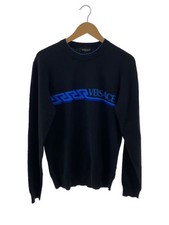 VERSACE Knit Sweater (Lightweight) Size 48 Wool Black 1003703
