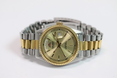 RARE ORIENT President Day Date 46E001-91 Two Tone Automatic