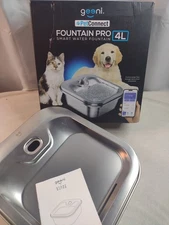 Geeni PetConnect Smart Pet Water Fountain 4L Stainless Steel Dog Cat WiFi Alexa