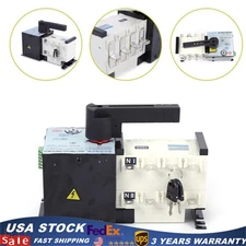 100AMP Dual Power Automatic Transfer Switch Changeover Isolation Generator USA