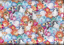 45" 100%  cotton  juvenile fabric "Born to be Wild" by Henry Glass & Co.