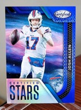 Josh Allen 2022 Panini Certified Football Certified Stars Blue 13/75 Bills #CS-1