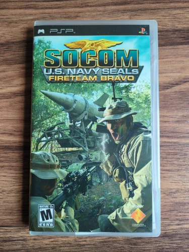 Socom US Navy Seals Fireteam Bravo (Sony PSP) Black Label Case & Manual NO GAME