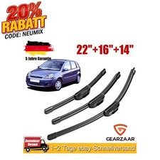 SCHEIBENWISCHER VORNE + HINTEN Setz für Ford Fiesta V 2001-2008 Fusion 2002-2012