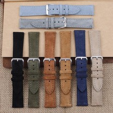 Suede Leather Watch Strap Band 18mm 19mm 20mm 22mm 24mm Vintage Watch Band