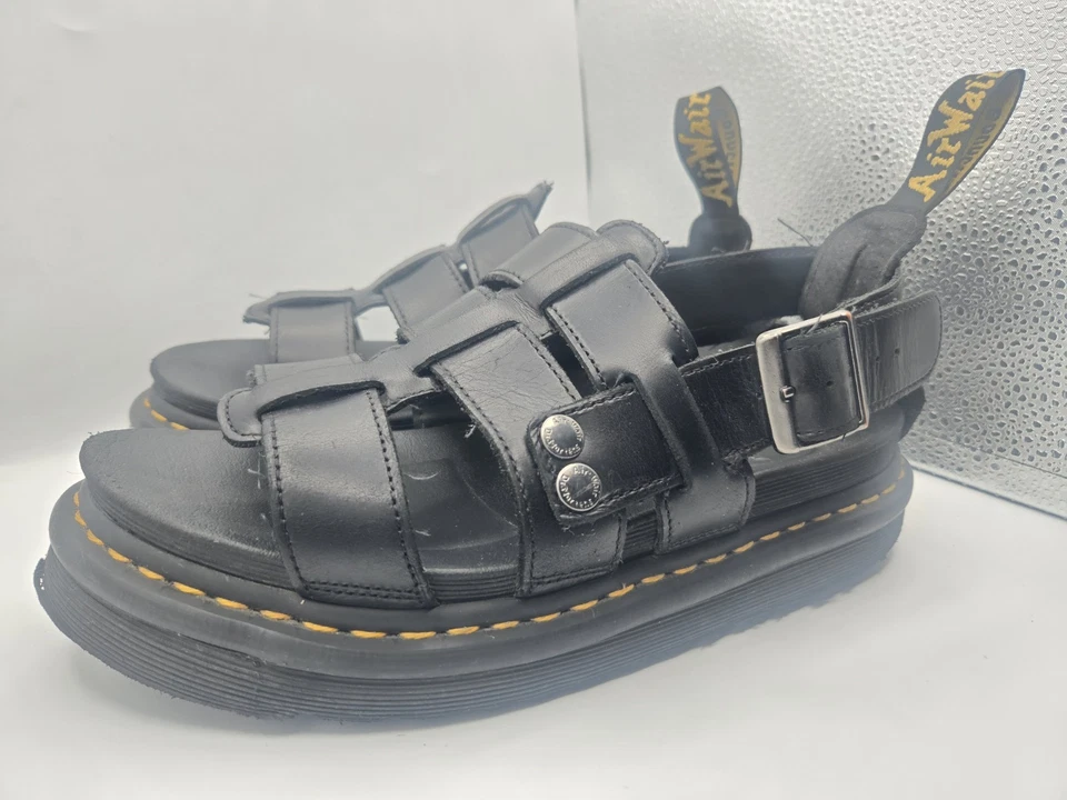Dr. Martens Terry Fisherman Mens Black Sandals Size 8 M - Image 2 of 4