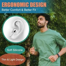 Silicone Ear Tips Cover for AirPods 4, Ultra Thin Anti-Slip Soft Ear Pads, Sweat