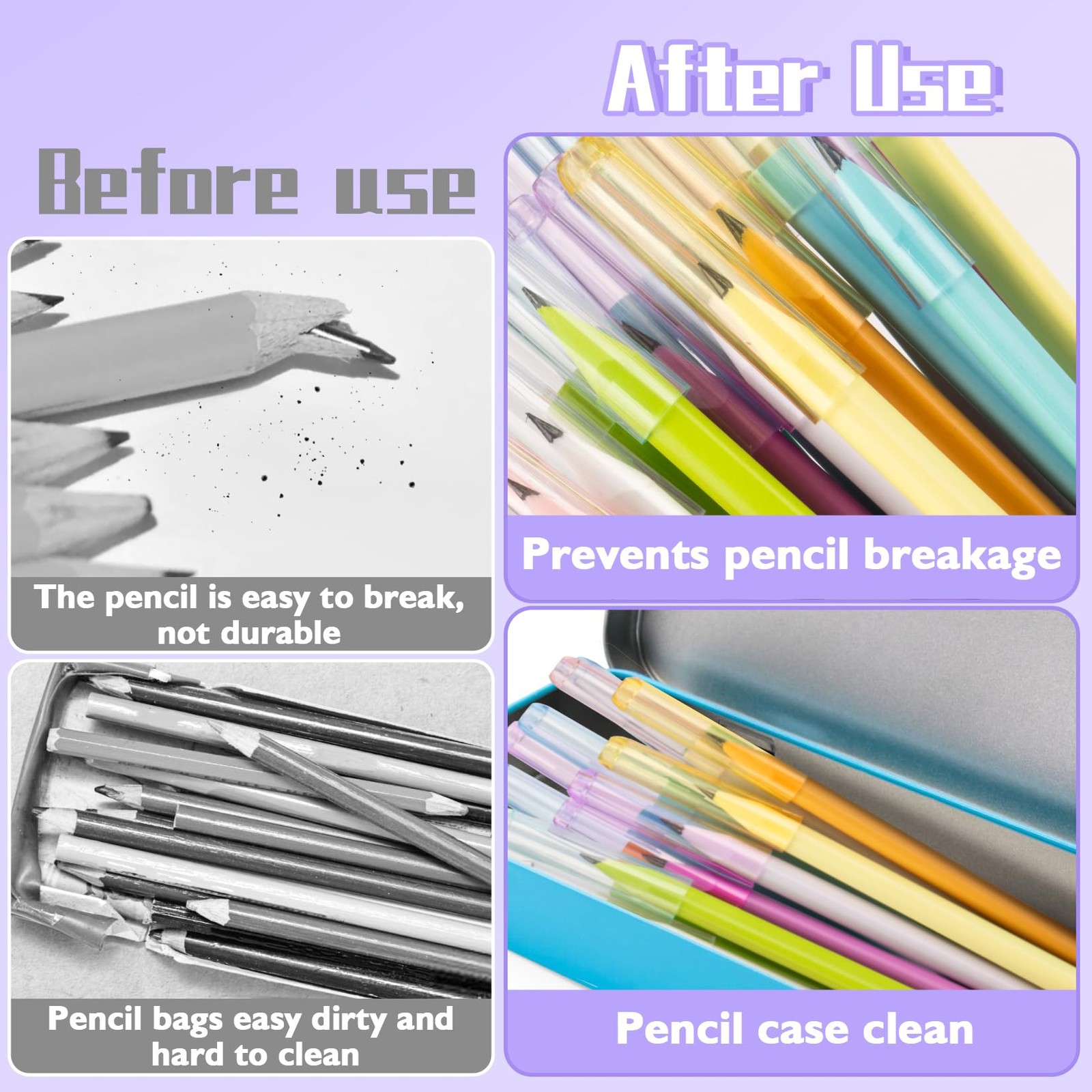 100 Pieces Pencil Cap - Pencil Tip Protector Colorful Plastic Cover Pencils Exte