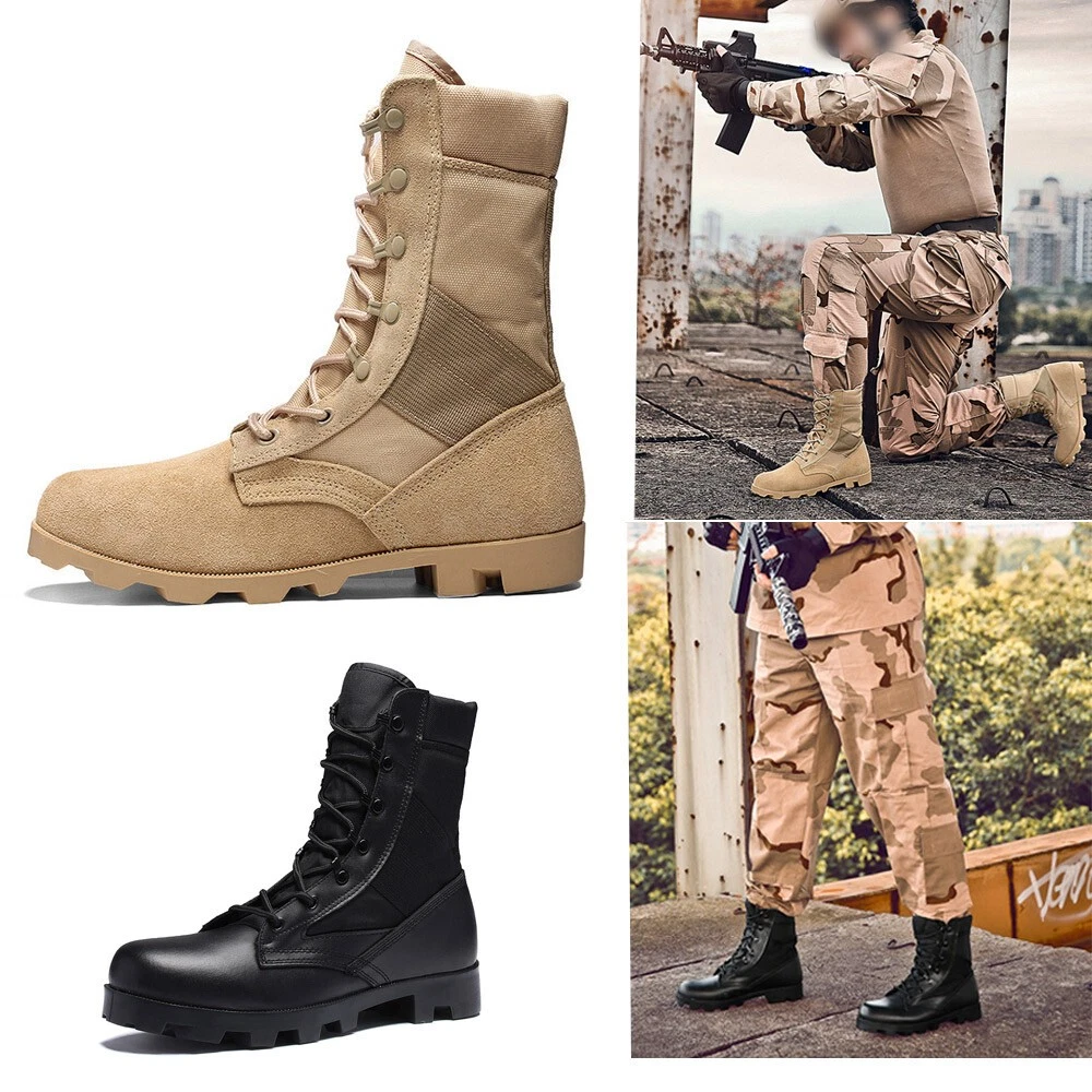 Mens Military Desert Boots Cowhide Combat Shoes Tactical Hiking Climbing Outdoor
Opens in a new wind