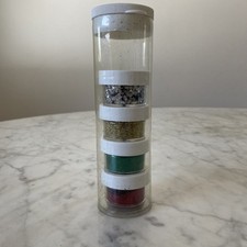 Stampin Up Glitter Stack Christmas Collection Silver Shine Stars Gold Red Green