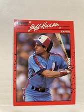 ERROR- Donruss 1990 Jeff Huson #693 Montreal Expos MLB Base Set Baseball Card