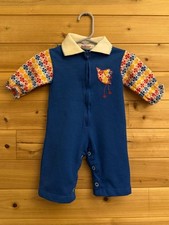 Vintage Healthtex 3 Months Daisy Floral Sunhat Romper Colorful Retro Novelty