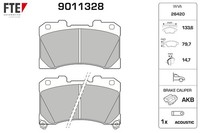 FTE Bremsbelagsatz Scheibenbremse 9011328 FüR Toyota Yaris 4WD GXPA16