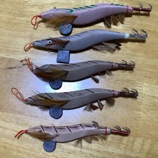 Cloth-wrapped squid jigs, set of 5