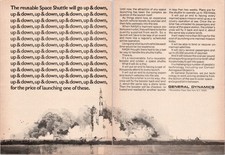 General Dynamics 1971 Space Shuttle Reusable Booster 2 Pg Print Ad Vintage