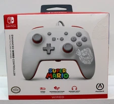 Super Mario White Power A Nintendo Switch Enhanced Wired Controller     (111107)