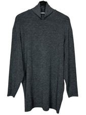 Reformation Sweater Dress Gray Long Sleeve Mock Neck Mini Stretch Size Small