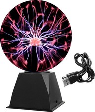 Gresus 8 Inch Magic Plasma Ball Lamp - Touch Sound Sensitive Interactive US...