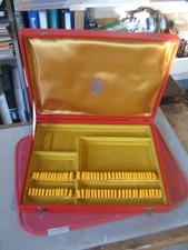 "613.4"   ECRIN COFFRET VIDE  POUR MENAGERE DE 37 PIECES EN METAL ARGENTE