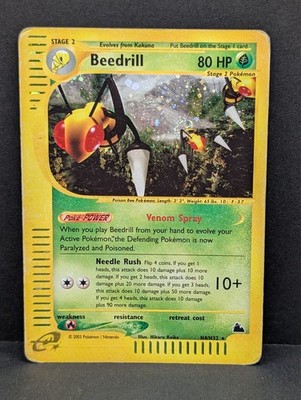 Beedrill H4/H32 Skyridge Holo Rare Pokemon TCG Nintendo e-reader vintage MP