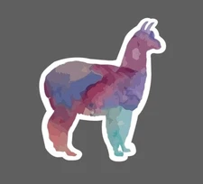 Llama Sticker Galaxy Alpaca Waterproof Pet Farm Colorful Gift NEW