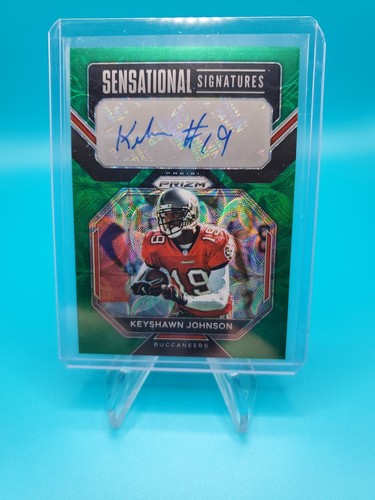 2022 Prizm Keyshawn Johnson Sensational Signatures Green Scope Prizm 47/75...