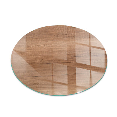 Funkenschutz Glasplatte Kaminofen Sicherheitsglas Natürliches Holzmuster 50 cm